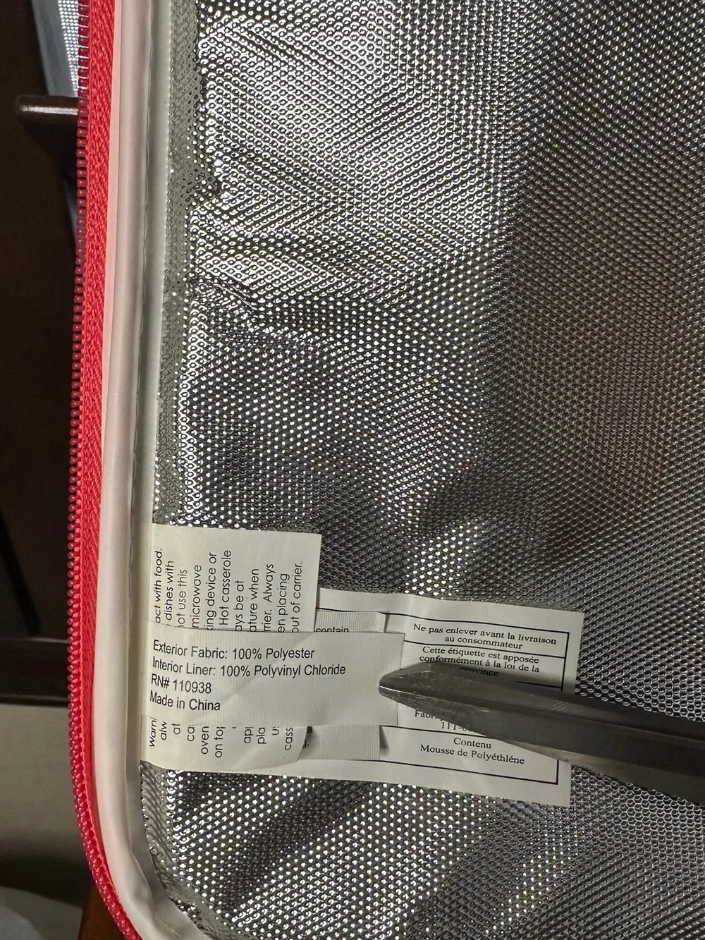 All For Color Metallic Silver Insulated Food Transport Tote